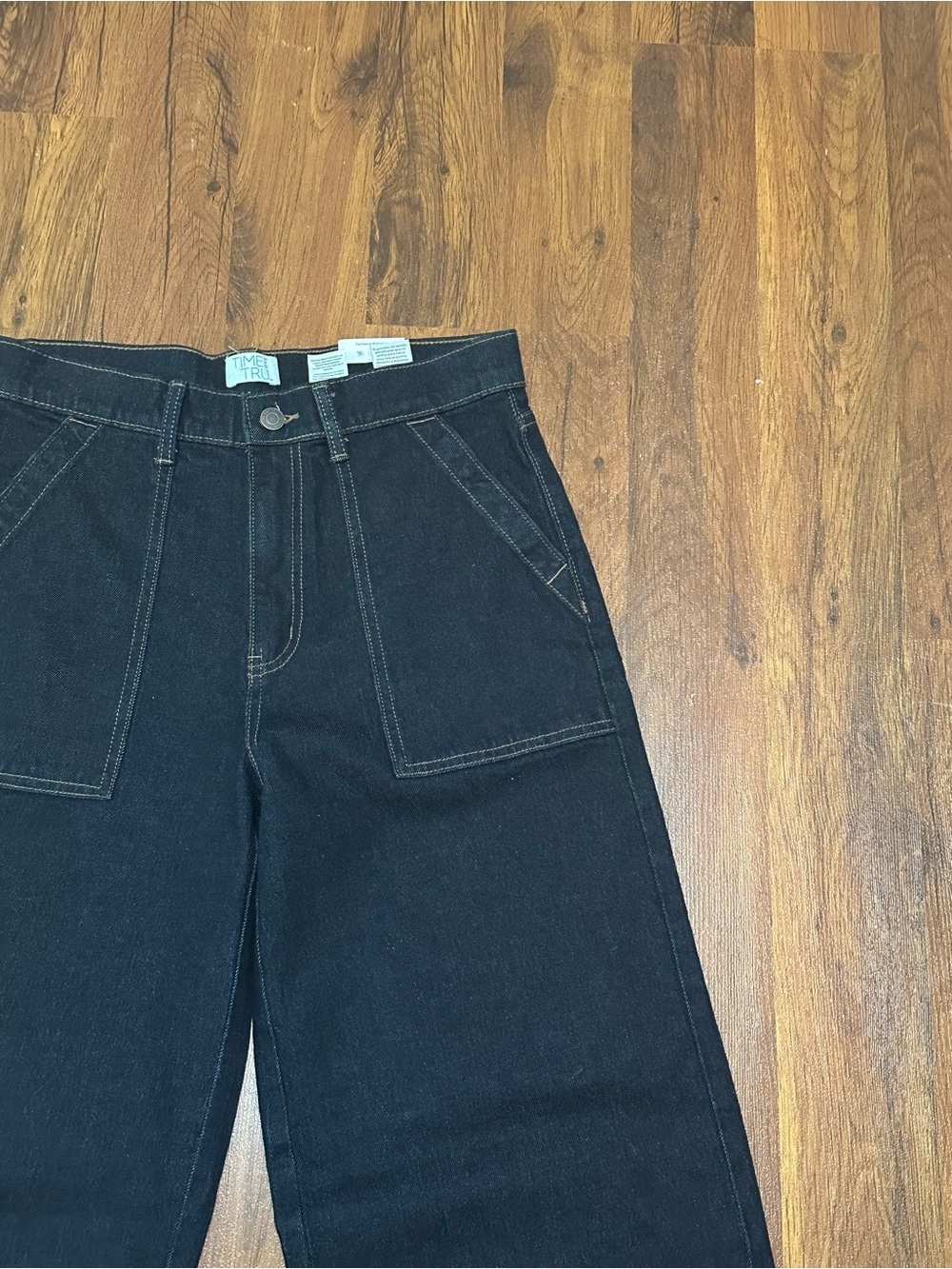 Time and Tru Dark Blue Wide Leg Utility Trousers - Picture 10 of 13